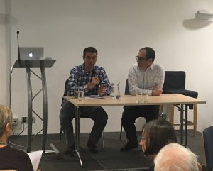 Prof Philpott and Dr Munger answer questions from the audience