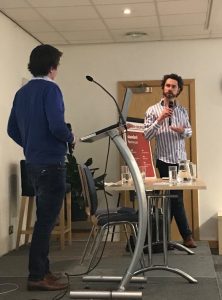 Dale Smith and Duncan Boak discuss the results of the Taste, Train, Enjoy pilot project